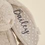 Personalised Taupe Bunny Soft Toy, thumbnail 2 of 4