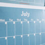 Large Monthly Wall Planner | 12 X A3 | Blues And Greens, thumbnail 6 of 10