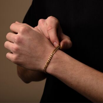 Gold 5mm Curb Link Chain Bracelet, 4 of 12