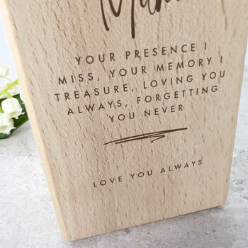 Personalised Any Message Red Heart Wood Tea Light Holder 10cm, 3 of 5