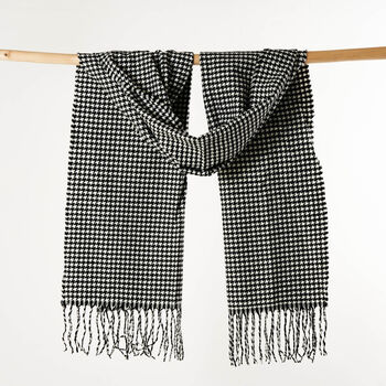Houndstooth Autumn Winter Scarf, 3 of 4