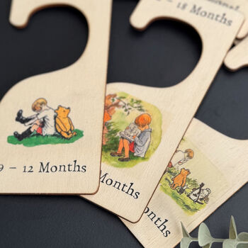 Pooh Bear Wooden Baby Clothing Hanger Dividers New Baby, 2 of 6