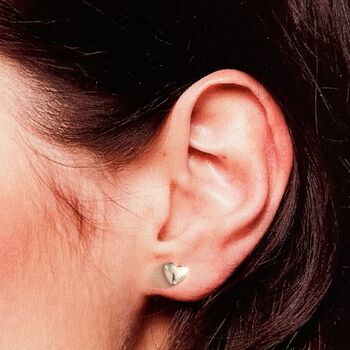 Mother And Daughter Sterling Silver Heart Earrings, 5 of 11