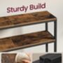 Two Tier Slim Console Table Sofa Table Storage, thumbnail 3 of 5