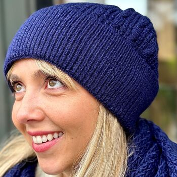 Personalised Cable Knit Winter Hat, 2 of 6