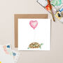 Tortoise With Heart Balloon Card, thumbnail 1 of 2