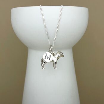 Personalised Staffordshire Bull Terrier Silver Necklace, 2 of 6