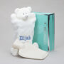Personalised Embroidery Bear Hot Water Cover. Boxed, thumbnail 1 of 9