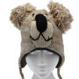 Beige Koala Hand Knitted Woollen Animal Hat, thumbnail 2 of 4