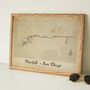 Personalised Vintage Travel Map For Any Trip Or Journey, thumbnail 3 of 6