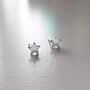 Sterling Silver Star Stud Earrings, thumbnail 1 of 5