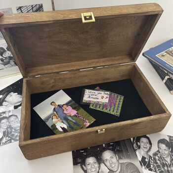 Personalised Bereavement Wooden Memory Box, 6 of 8