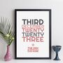 Personalised New Home Date Print With Message, thumbnail 4 of 12