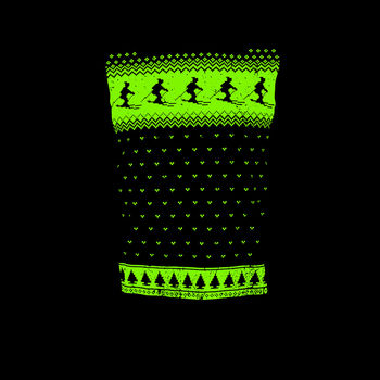 Mens Festive Christmas Ski Glow In The Dark Tshirt, 6 of 7