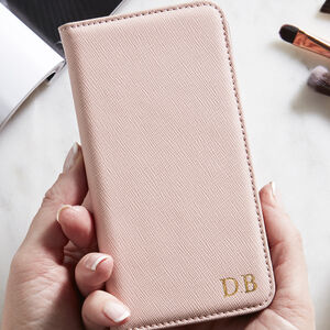 Single Initial Personalised Leather Phone Case