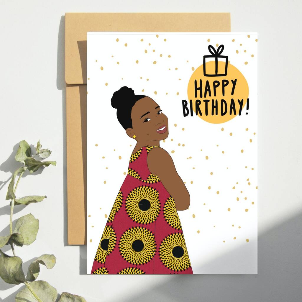 Young Black Girl Birthday Card By Natiscreations