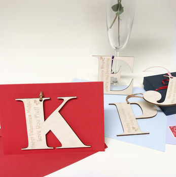 Personalised Initial Letter Valentines Card, 4 of 12