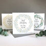 Our First Married Christmas Wreath Card, thumbnail 2 of 5