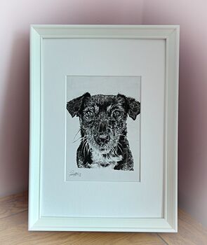 Original Charcoal Pet Head Portrait, 4 of 6