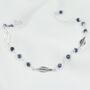 Silver Leaf And Sapphire Bracelet, thumbnail 3 of 6