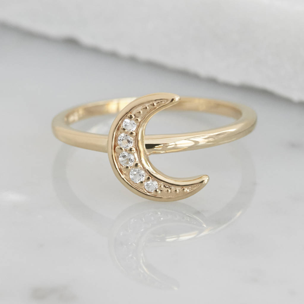 Crescent Moon Ring For Female Influence By Muru