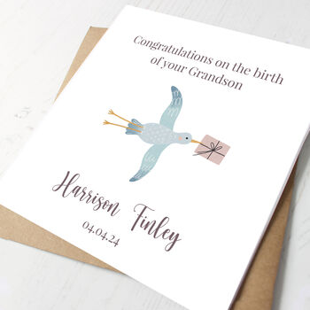 Personalised New Grandparents New Baby Card, 2 of 2