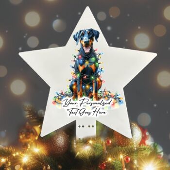 Personalised Doberman In Christmas Lights, 6 of 9