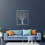 Handmade Wooden Tree Silhouette Wall Art For Living Room Decor, thumbnail 6 of 9