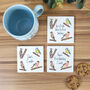 Personalised Garden Birds Ceramic Coaster, thumbnail 5 of 6