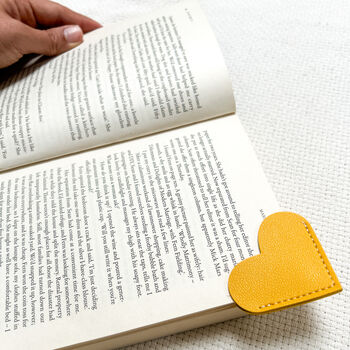 Heart Shaped Vegan Leather Bookmark, 4 of 5