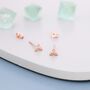 Sterling Silver Tiny Dotted Cluster Stud Earrings, thumbnail 6 of 12