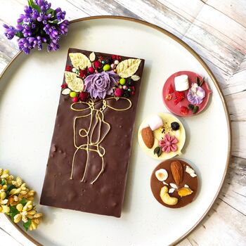 Artisan Chocolate Bar 'The Flower Hat Lady' Gift, 4 of 8