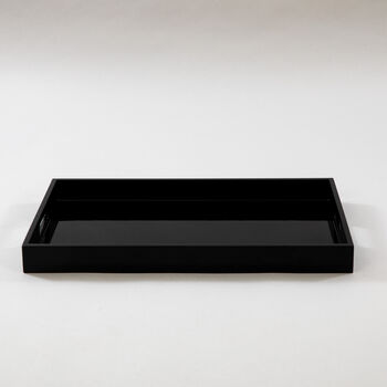 Handcrafted Lacquered Rectangular Serving Trays, 6 of 12