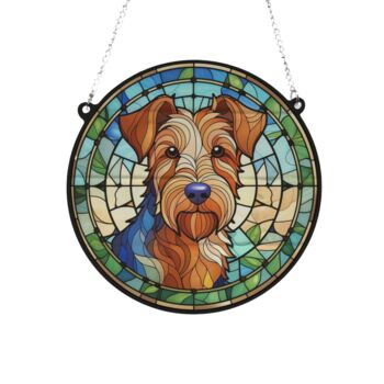 Welsh Terrier Stained Glass Effect Suncatcher, 3 of 5