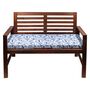 Exotic Birds Blue Water Resistant Garden Bench Seat Pad, thumbnail 1 of 6