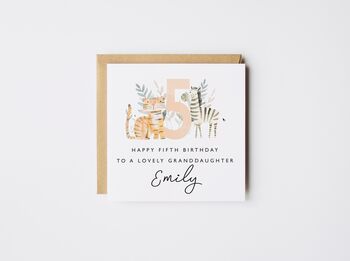 Personalised Zebra Birthday Card, 5 of 5