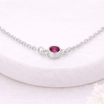 Personalised Sterling Silver February Birthstone Amethyst Bracelet, 5 of 10