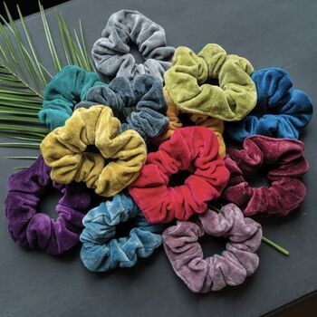 Cotton Velvet Scrunchie Off White, 2 of 2
