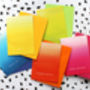 Set Of Five Vibrant Ombre Foiled Notecards, thumbnail 2 of 2