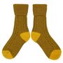 Recycled Silk And Lambswool Blend Cosy Ribbed Socks, thumbnail 8 of 12