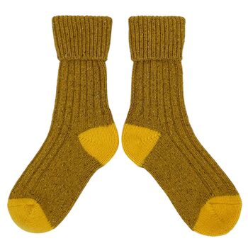 Recycled Silk And Lambswool Blend Cosy Ribbed Socks, 8 of 12