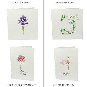 Botanical Flower Letter Cards, 5 of 12