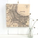 personalised heart location map print on wood by northern logic ...