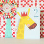 Mini Giraffe 2nd Birthday Card, thumbnail 1 of 4