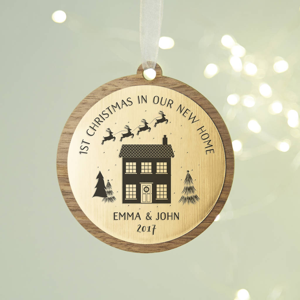 personalised new home christmas decoration by norma&dorothy