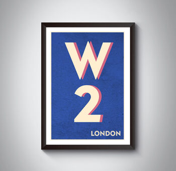 W2 Postcode Paddington London Print, 10 of 10