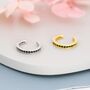 Black Cz Ear Cuff In Sterling Silver, thumbnail 4 of 12