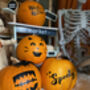 Set Of Three Halloween Pumpkin Stickers, thumbnail 5 of 9