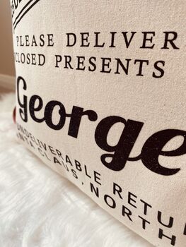 Personalised Christmas Santa Sack With Name, 4 of 5