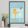 Pornstar Martini Cocktail Print Four Colour Options, thumbnail 8 of 8